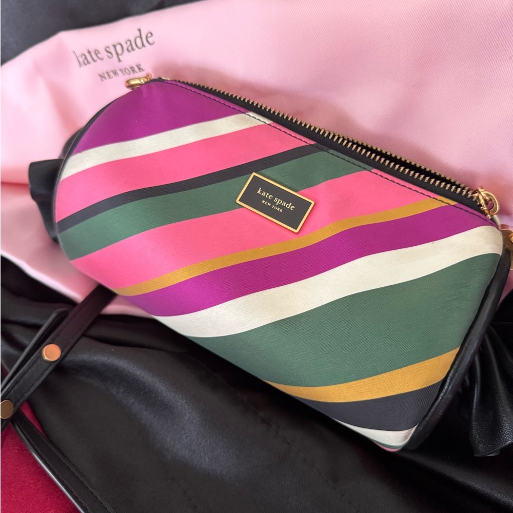 Kate Spade Vibrant Striped Cosmetic Bag